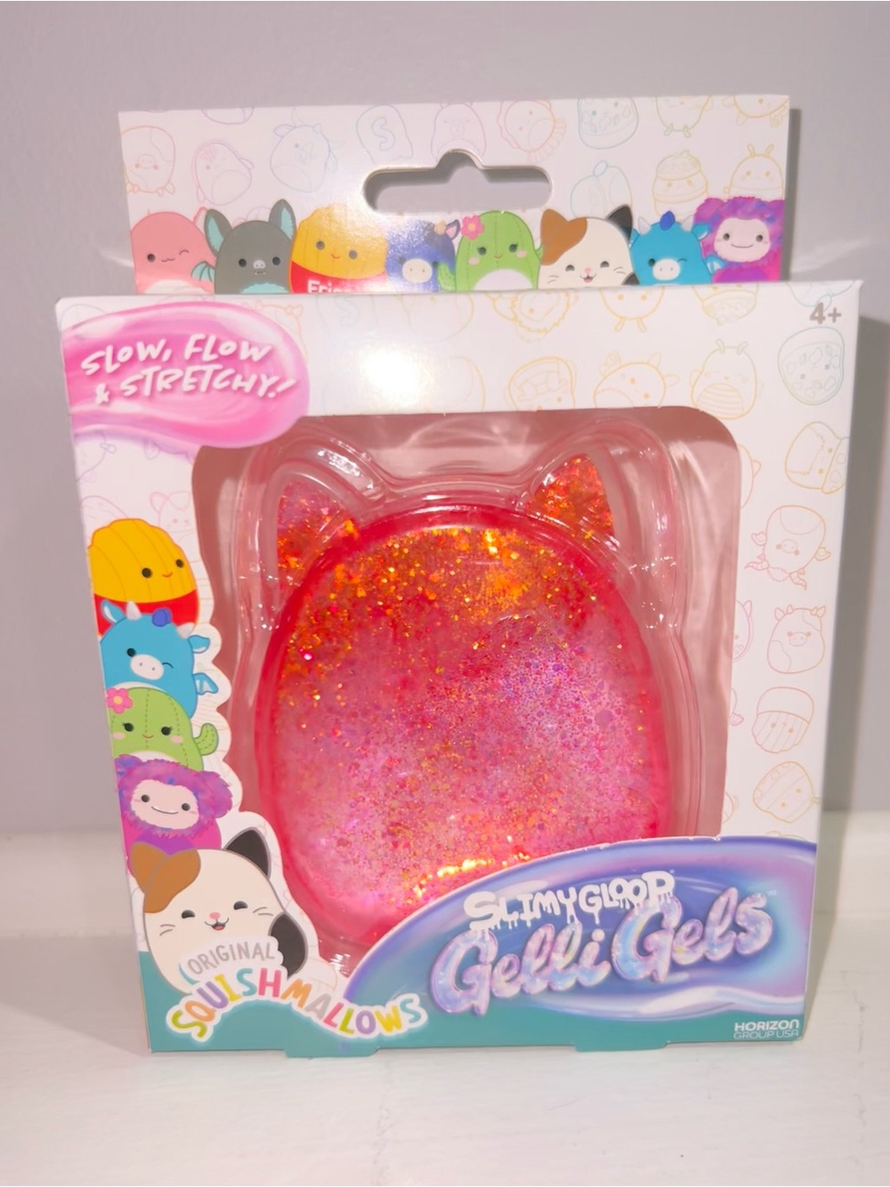 Squishmallows Pink Glitter Cat Gelli Gels